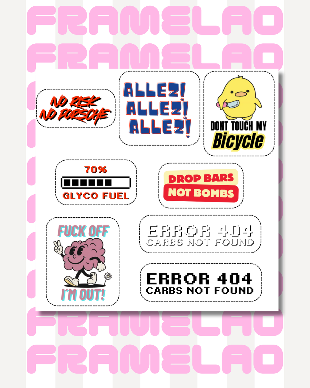 Transferstickerbogen „DROP BARS NOT BOMBS“