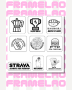 Transferstickerbogen „All Over Carbs“