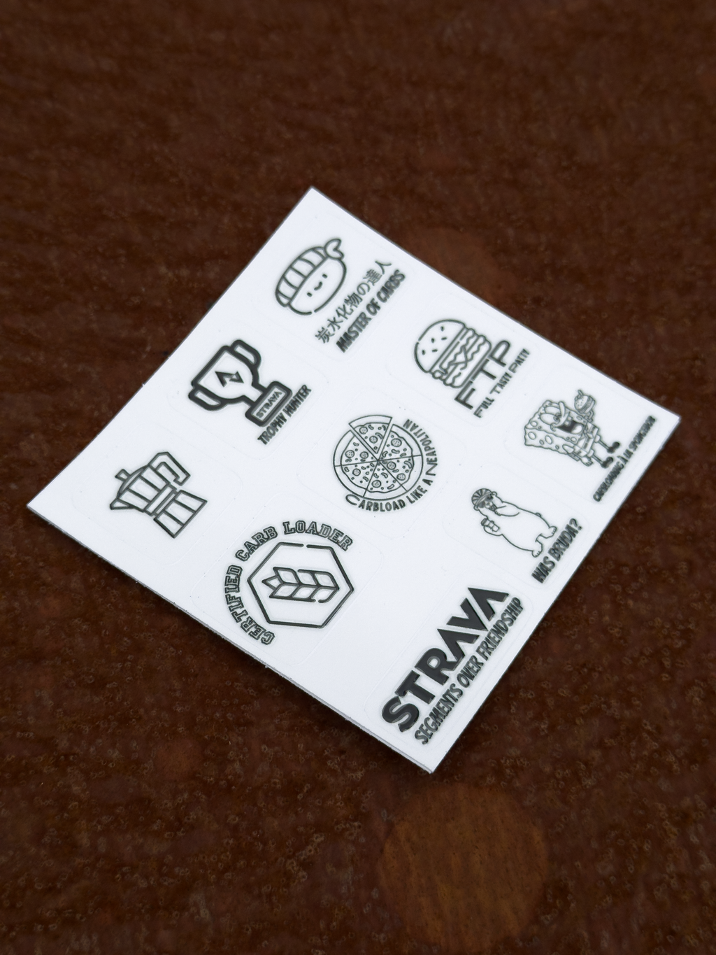 Transferstickerbogen „All Over Carbs“